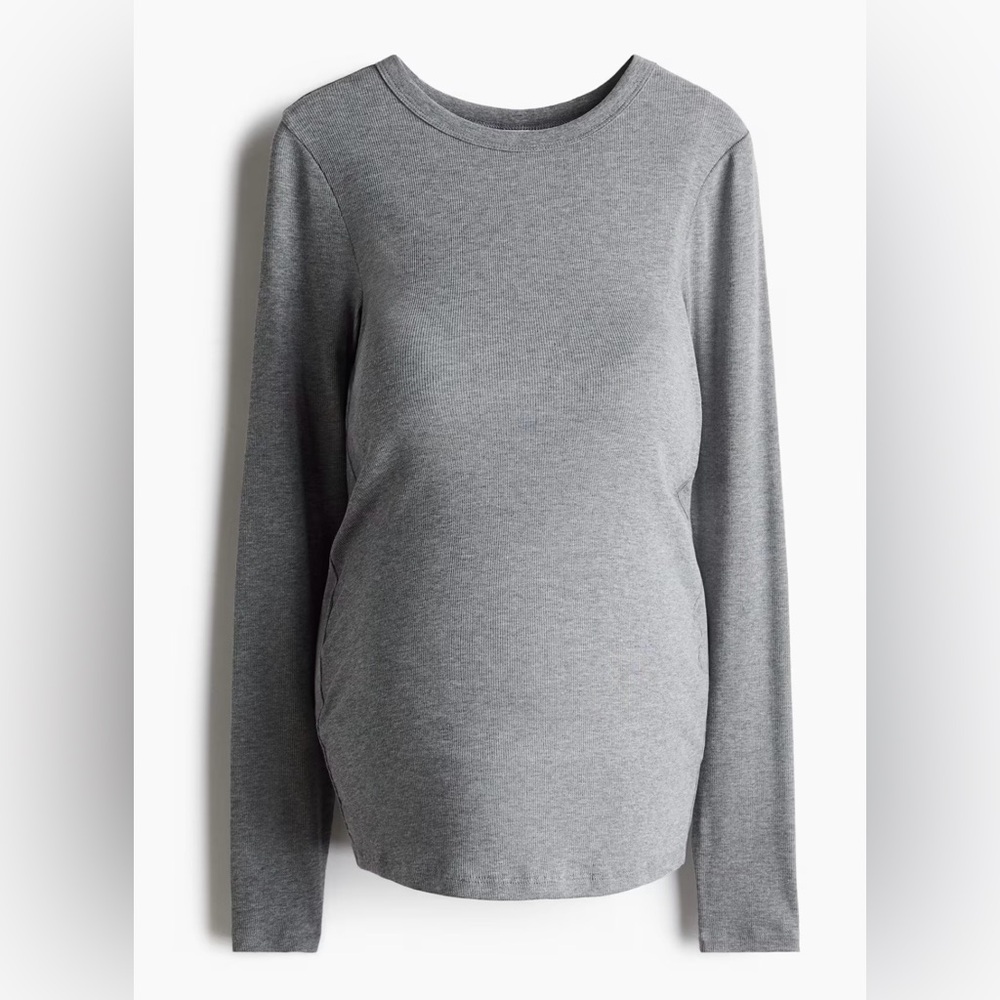 MAMA RIBBED JERSEY TOP